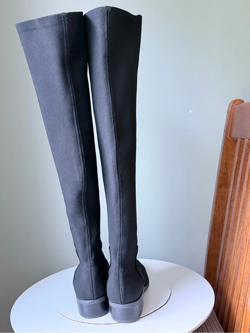Steve Madden Jolly Over-The-Knee Boots Black Faux Suede Pointed Toe Size 8M